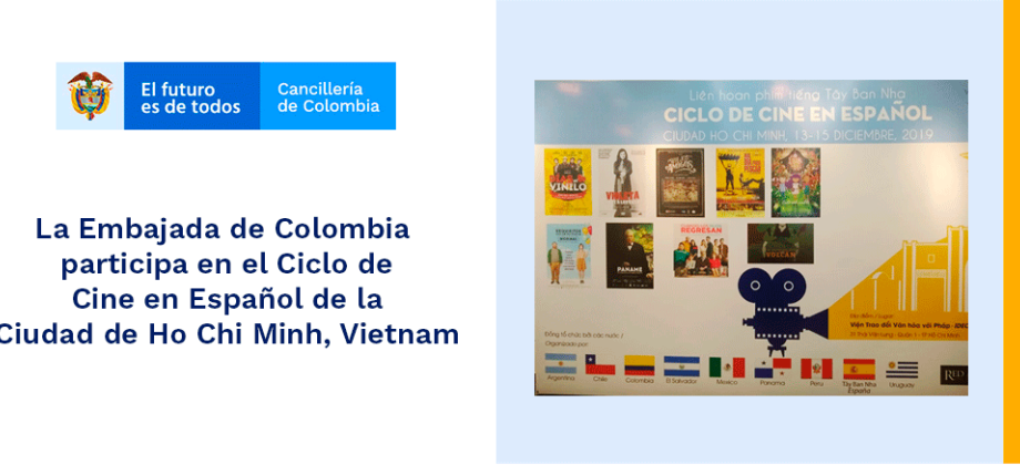 La Embajada de Colombia participa en el Ciclo de Cine en Español