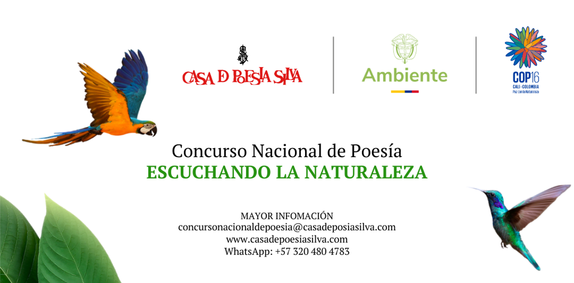 Invitación a participar en el Concurso Nacional de Poesía "Escuchando la Naturaleza"