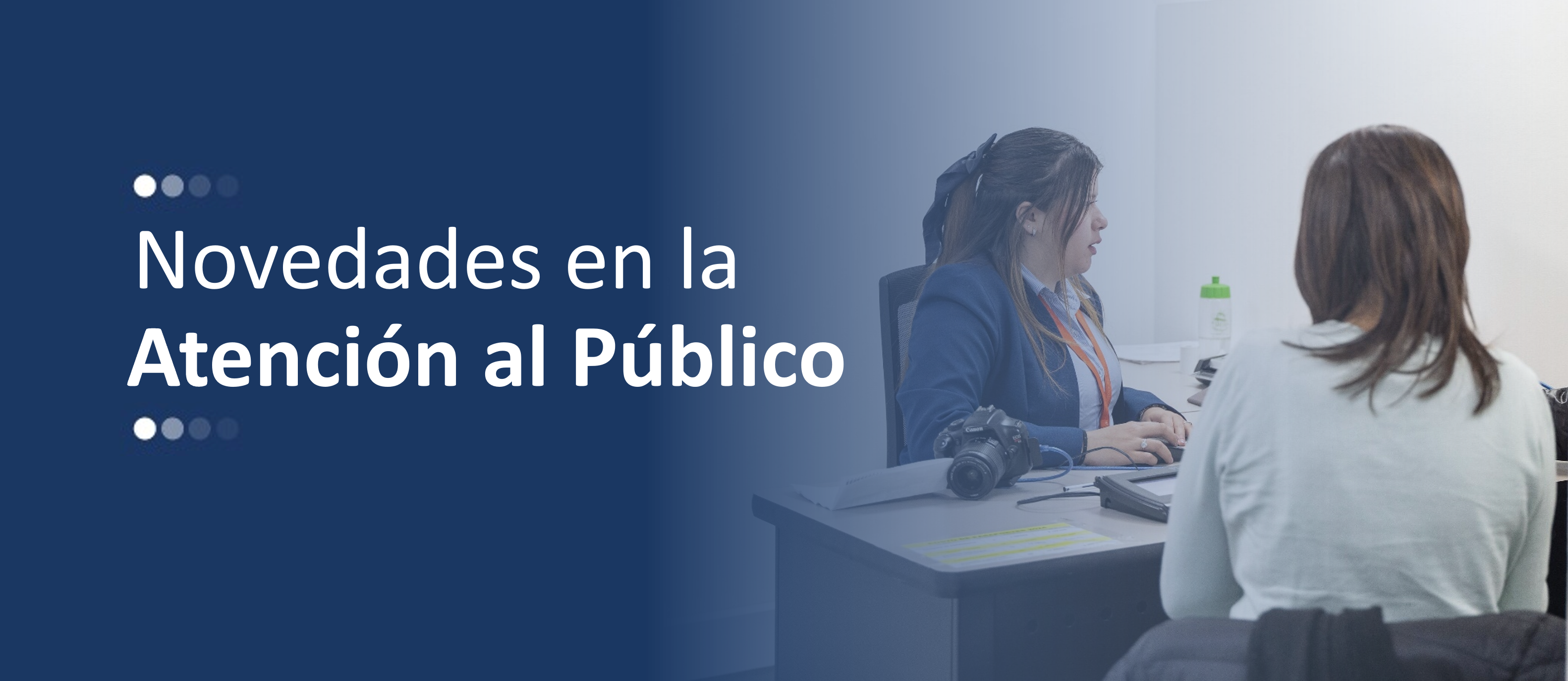 Banner de novedades de atención al público