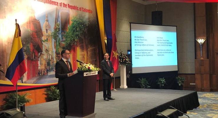 La Embajada de Colombia en Vietnam celebró los 209 años de la Independencia de Colombia